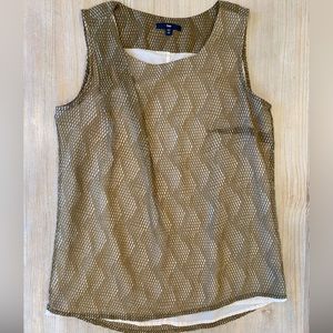 Gap Sleeveless Top - Green & Cream